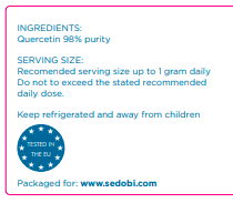 Quercetin 98% powder - 20g (0.65€/g)